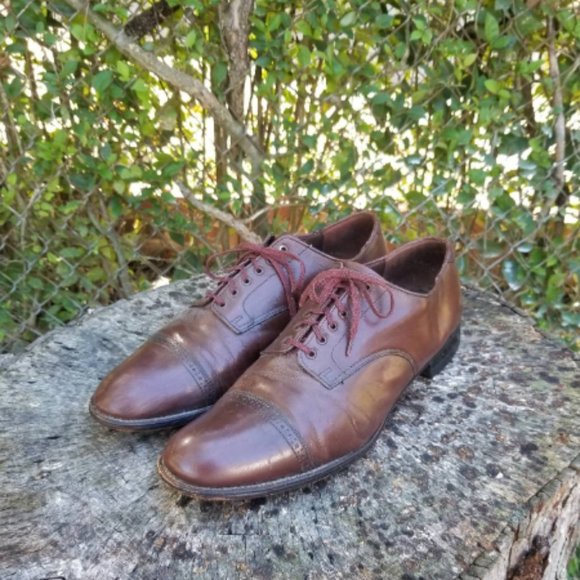Stacy Adams Brown Cap Toe Oxfords 11 2E